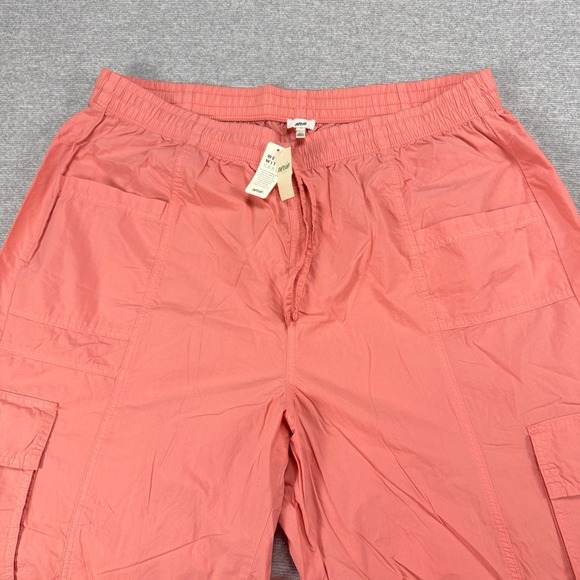 Aerie Womens XXL Coral Pink Cargo Pants Cotton Drawstring Wide Leg MSRP $54 - Picture 13 of 16